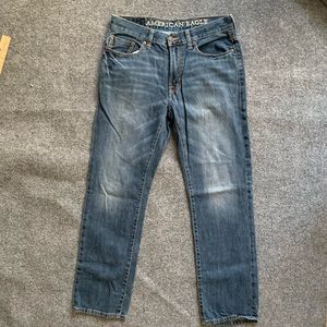 American Eagle 29x30 Slim Straight Mens Denim Blue Jeans
